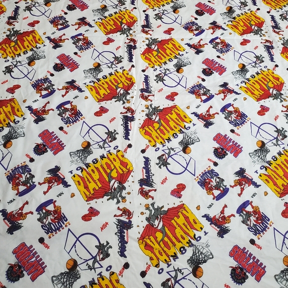 RARE Vintage 90s NBA Toronto Raptors Soft Huge Fabric 5x12 Feet - Picture 2 of 9